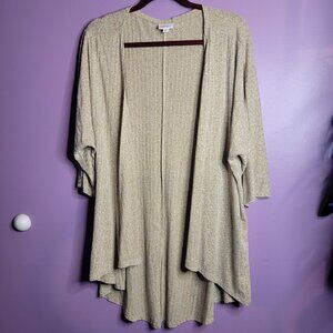 Lularoe Women M Lindsay Kimono Cardigan brown Stretch
